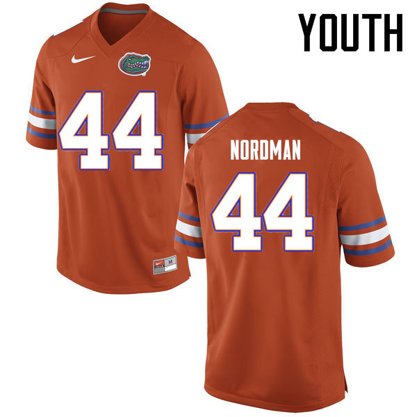 Youth Florida Gators #44 Tucker Nordman College Football Jerseys Sale-Orange
